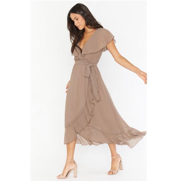 Show Me Your MuMu Dresses & Skirts - Show Me Your Mumu Jess Ruffle Midi Dress Pink Size S